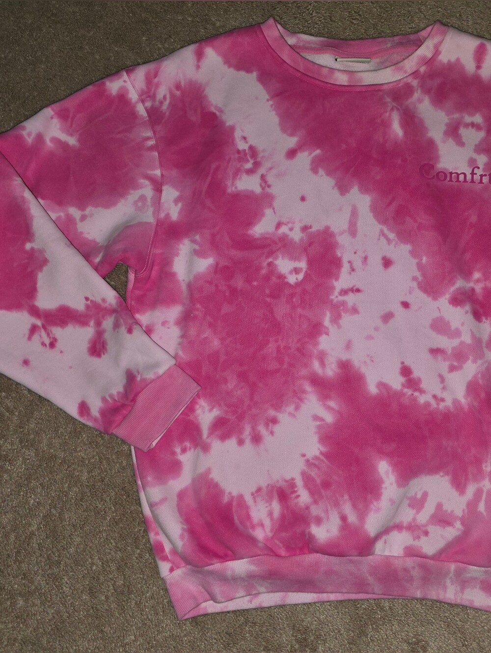 COMFRT Oversized Minimalist Hoodie - Limited Edition Strawberry Swirl - Medium